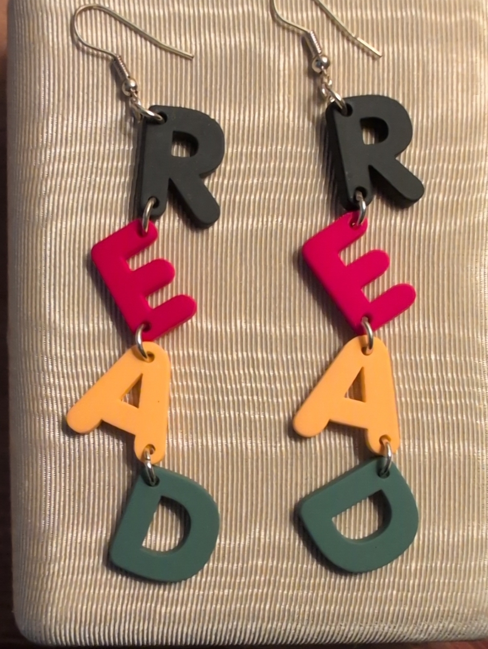 "READ" Drop Earrings